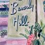 This is my 6th painting of this fabulous hotel! These hotel paintings are very popular! I created this one in watercolor. The fabulous shade of the lettering is prominent as well as the tropical foliage. Pink and purple colors are added to the architectural gem!
This watercolor, measuring 11 x 14 inches, is painted on professional watercolor paper. An artist statement and biography is included.