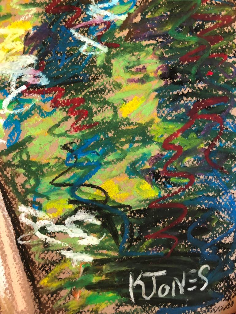 Original Impressionism Landscape Drawing by Kristi Cavett Jones