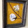 Oil painting of two cotton bolls! This painting is a series of cotton boll still life paintings I am creating. Painting comes framed in a weathered, wood, primitive frame. Artist biography and statement is included.