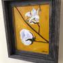 Oil painting of two cotton bolls! This painting is a series of cotton boll still life paintings I am creating. Painting comes framed in a weathered, wood, primitive frame. Artist biography and statement is included.