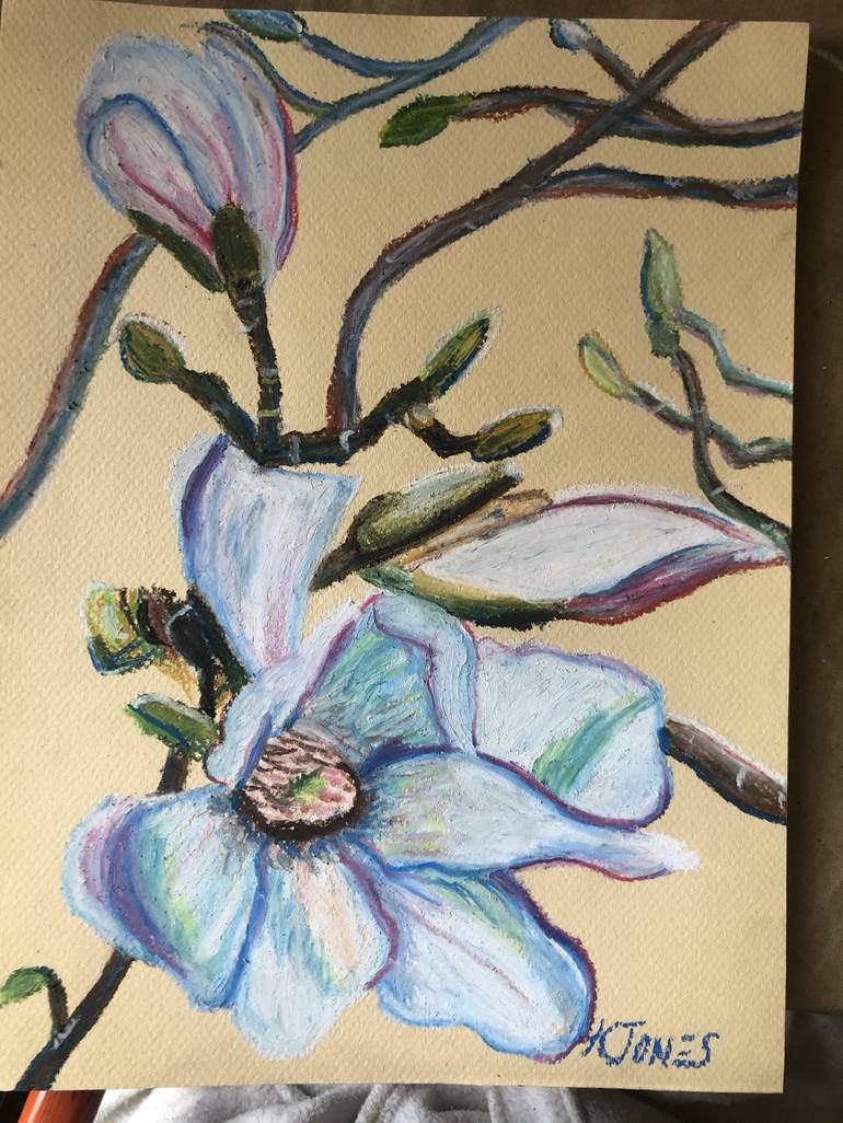 Original Impressionism Botanic Drawing by Kristi Cavett Jones