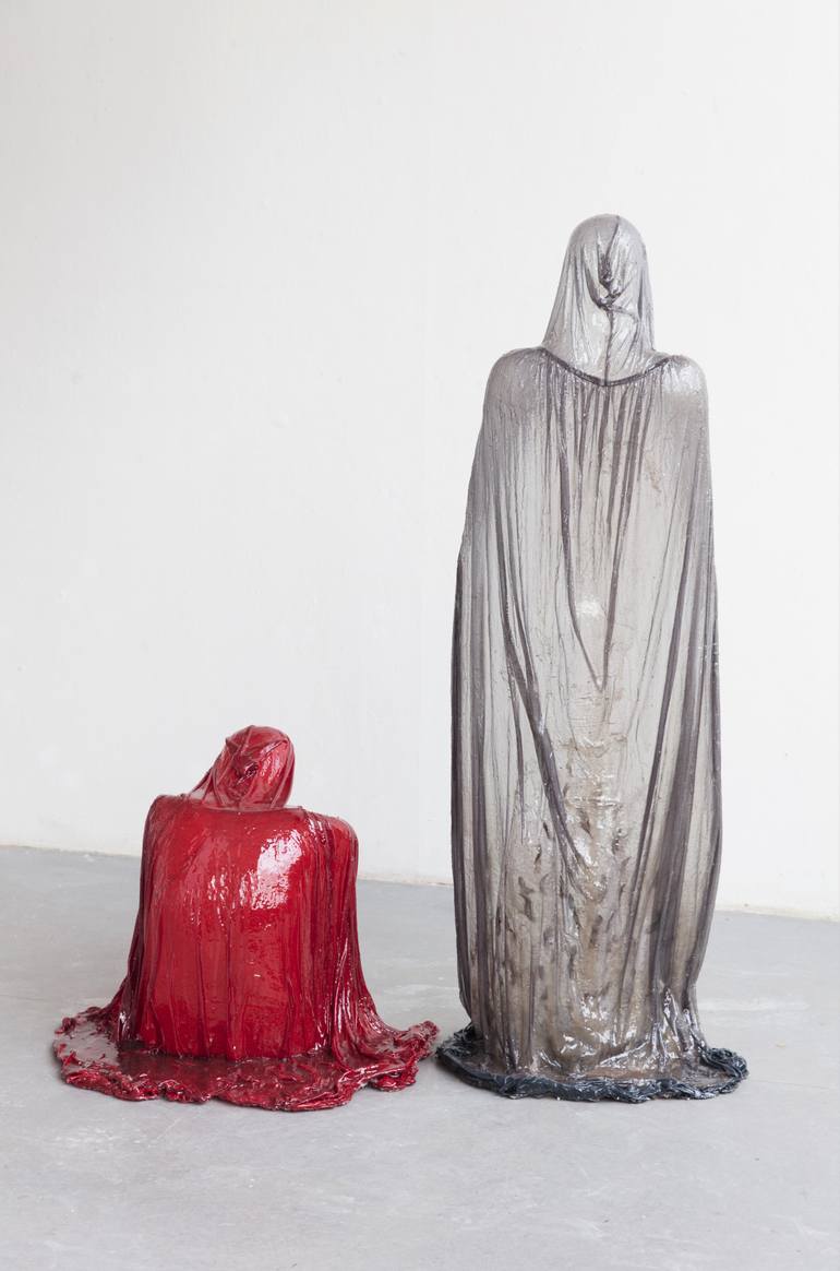 Original Surrealism People Sculpture by Nikola Rysava
