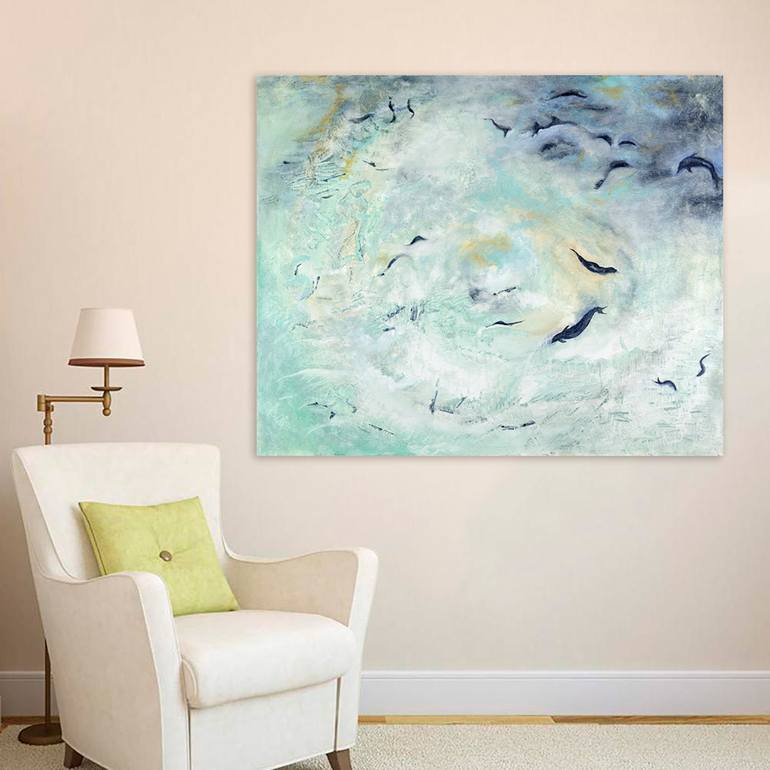 Original Figurative Seascape Painting by Ana Guerrero