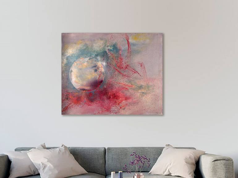 Original Abstract Outer Space Painting by Ana Guerrero
