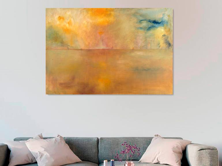 Original Abstract Expressionism Landscape Painting by Ana Guerrero