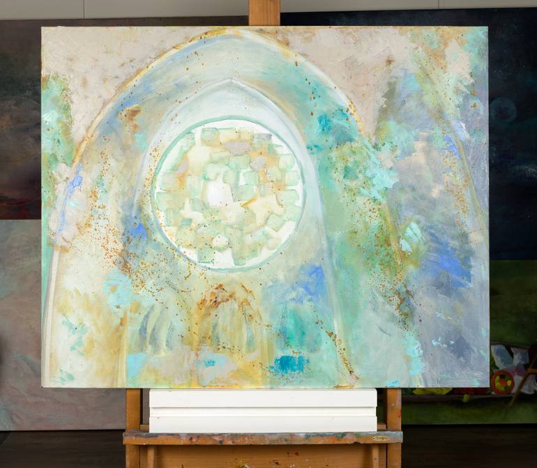 Original Abstract Religious Painting by Ana Guerrero