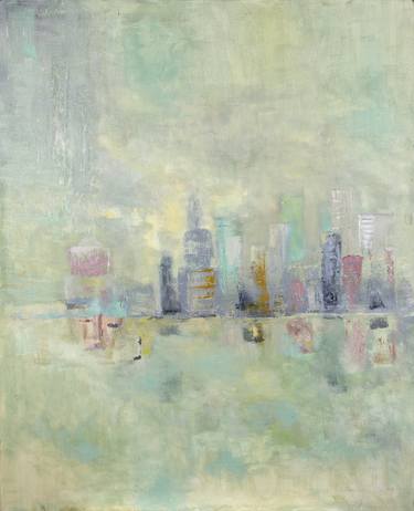 Original Abstract Cities Paintings by Ana Guerrero