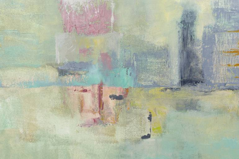 Original Abstract Cities Painting by Ana Guerrero