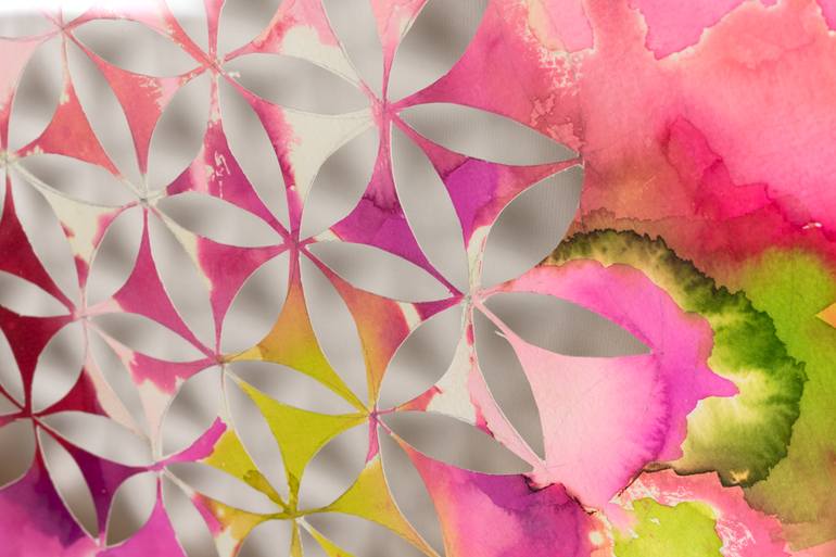 Original Abstract Geometric Painting by Ana Guerrero