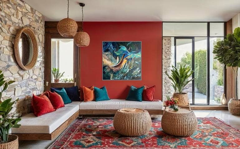 Original Abstract Expressionism Abstract Painting by Olga Mcnamara