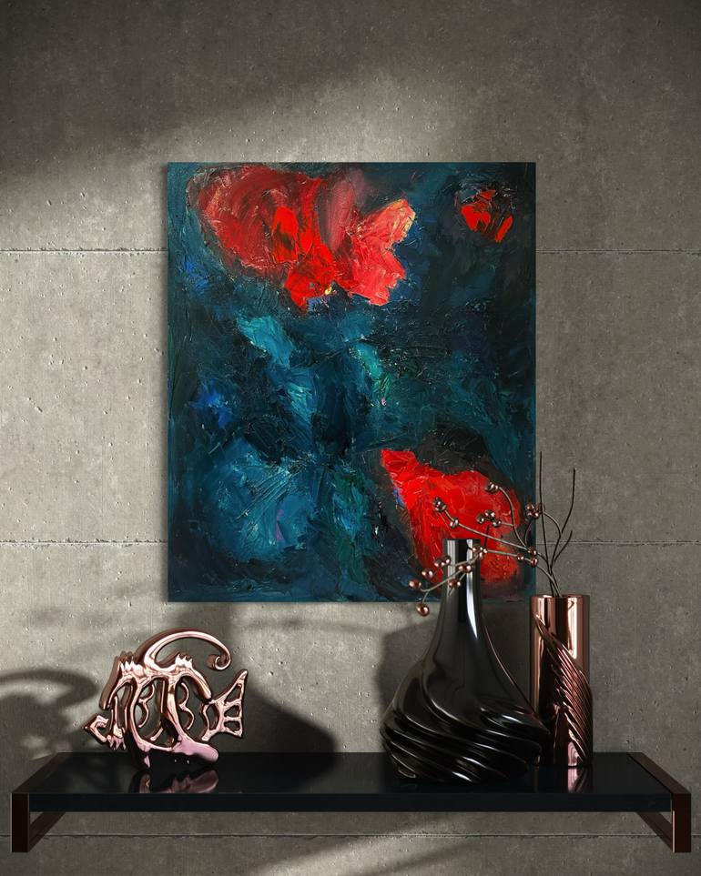 Original Abstract Expressionism Abstract Painting by Olga Mcnamara