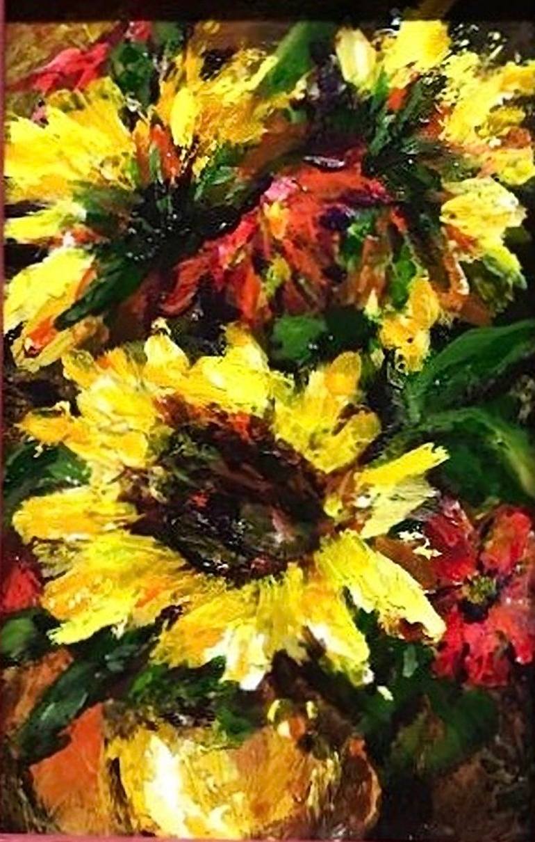 Original Impressionism Floral Painting by Olga McNamara