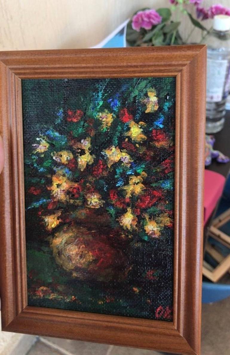 Original Impressionism Floral Painting by Olga McNamara