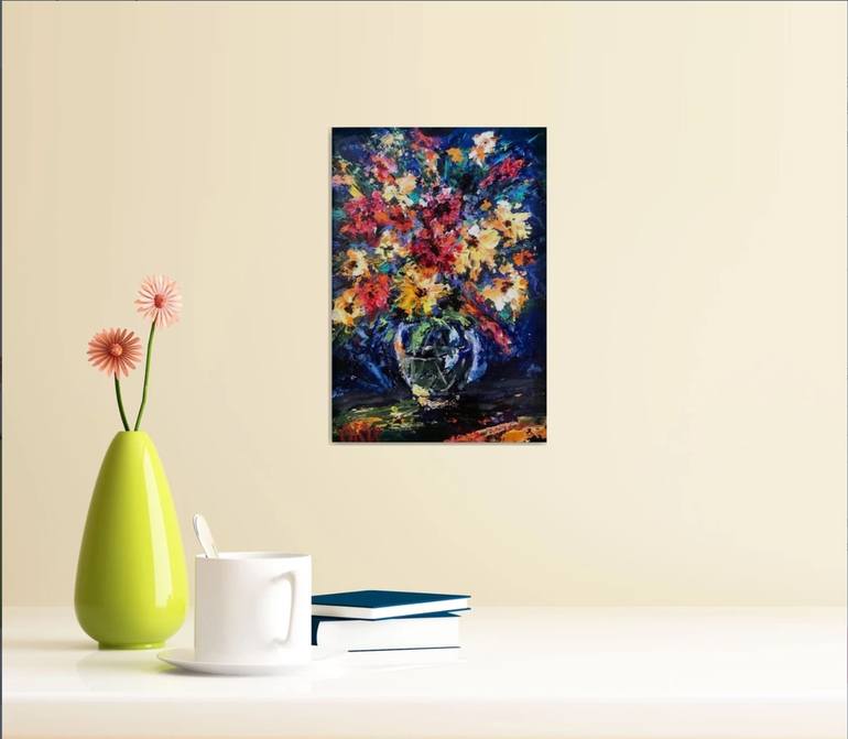 Original Impressionism Floral Painting by Olga McNamara