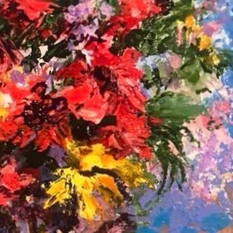 Original Impressionism Floral Painting by Olga McNamara