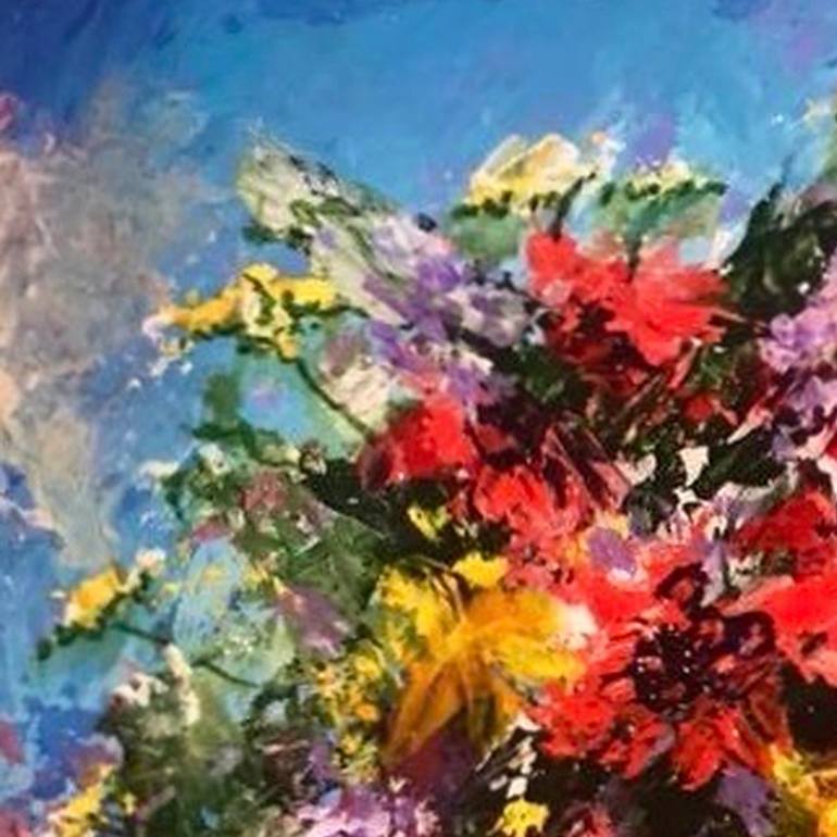 Original Impressionism Floral Painting by Olga McNamara