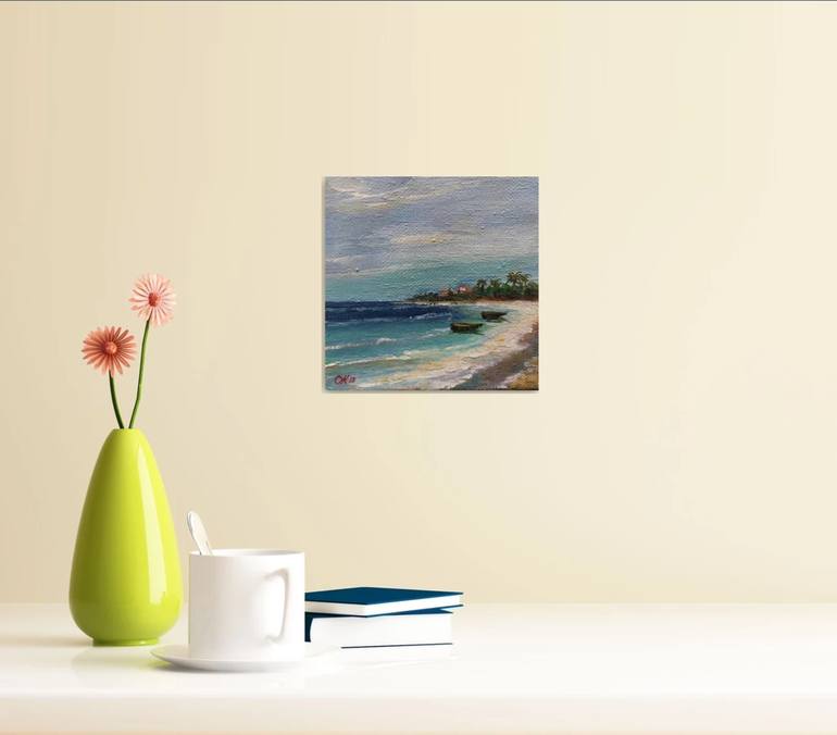 Original Impressionism Seascape Painting by Olga McNamara