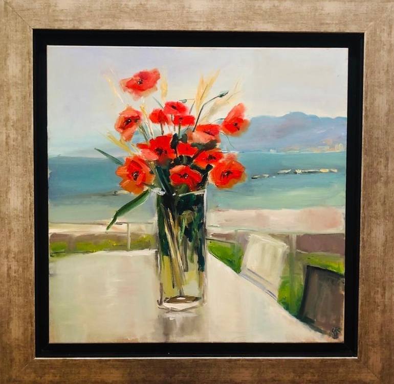 Original Impressionism Floral Painting by Olga McNamara