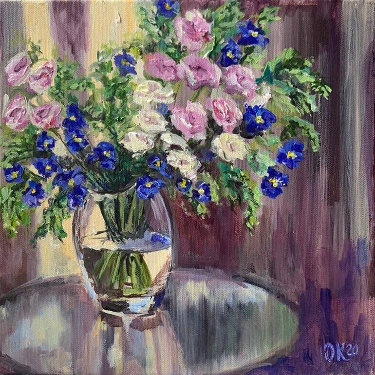 Original Impressionism Floral Painting by Olga McNamara