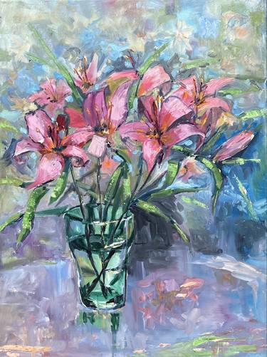 Original Impressionism Floral Paintings by Olga McNamara