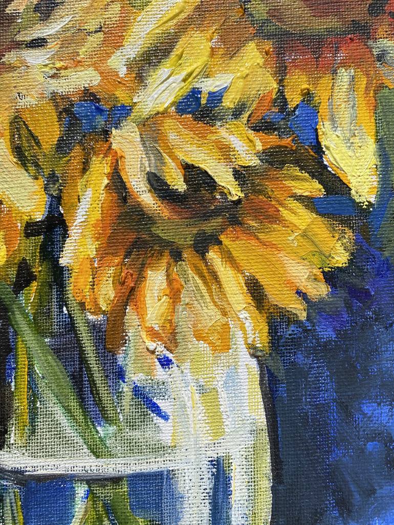 Original Impressionism Floral Painting by Olga McNamara