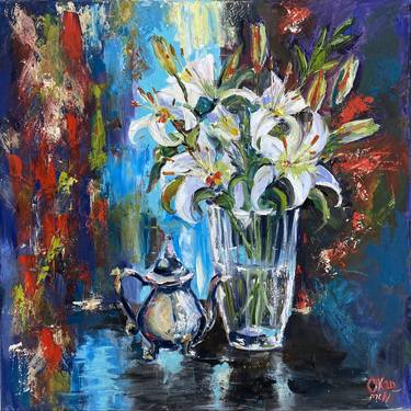 Original Impressionism Floral Paintings by Olga McNamara