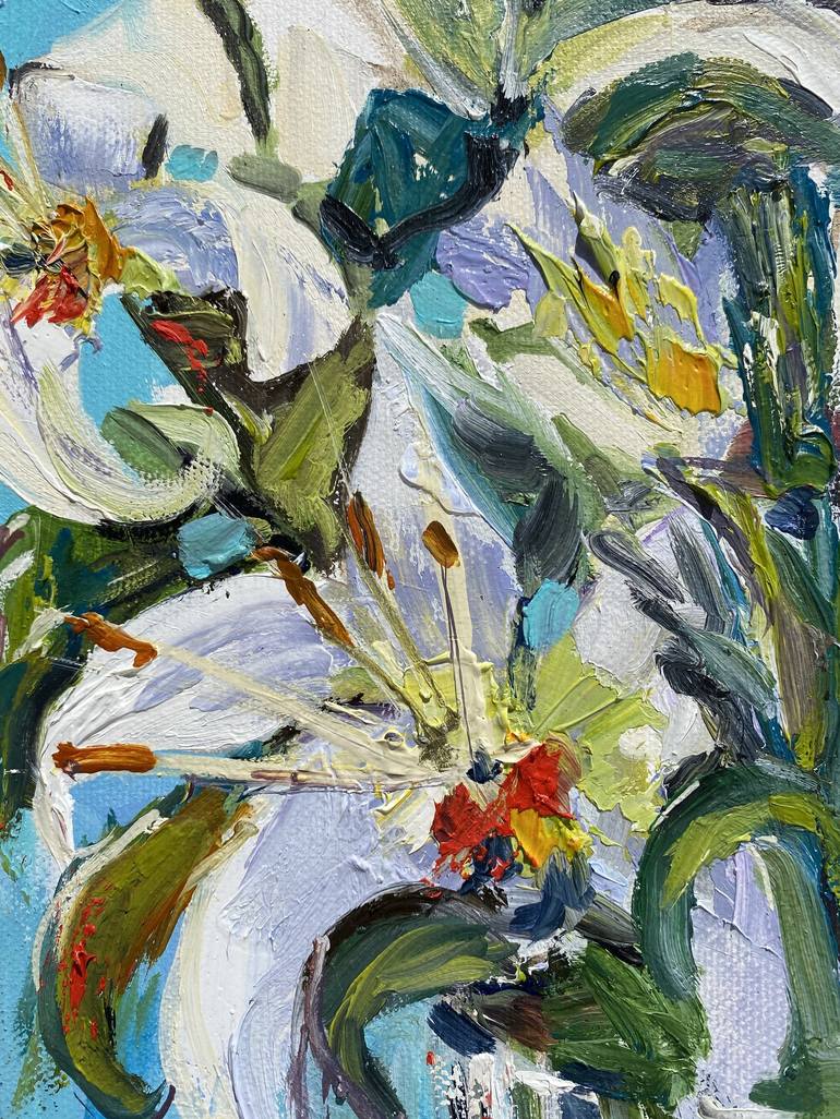 Original Impressionism Floral Painting by Olga McNamara