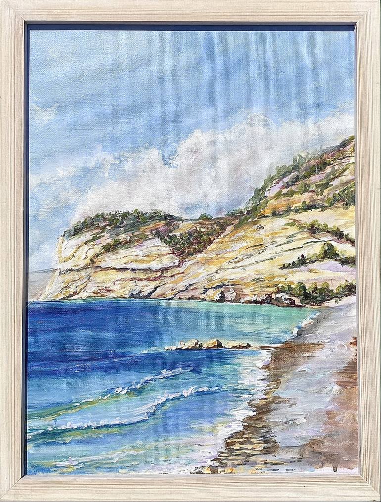 Original Impressionism Seascape Painting by Olga Mcnamara