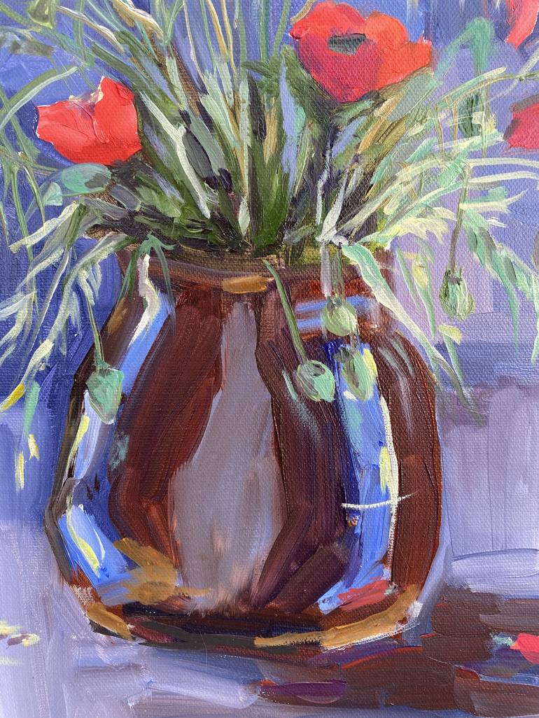 Original Impressionism Floral Painting by Olga McNamara