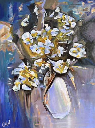 Flowers in a White Vase thumb