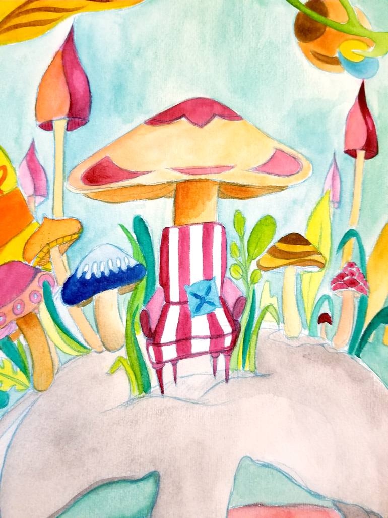 Original Art Deco Fantasy Drawing by Yukwa Yu