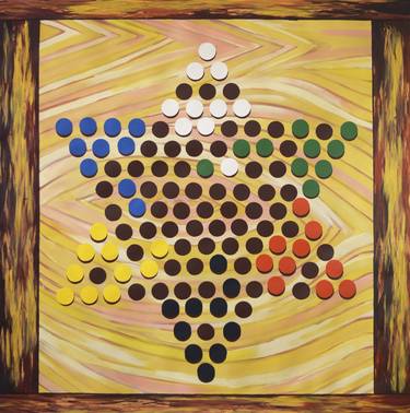 Chinese Checkers | Acrylic on Paper | 140x140 cm | 2017 thumb