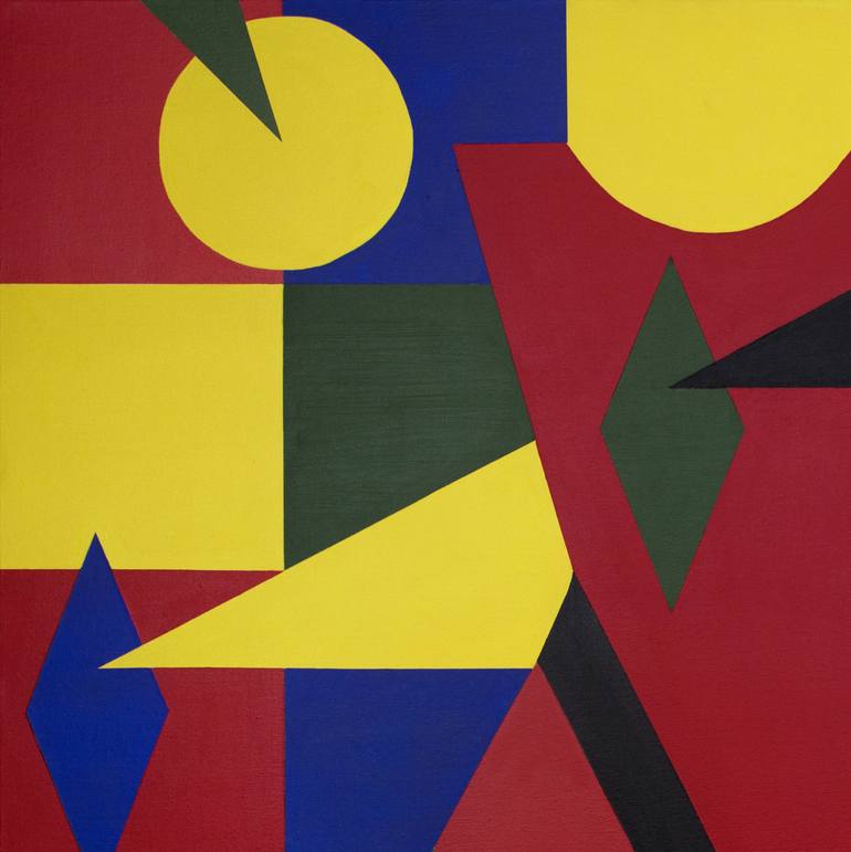 Original Cubism Abstract Painting by Daria Konshtik