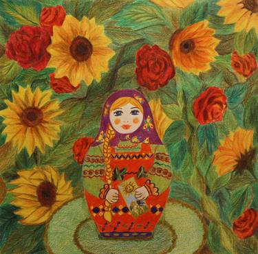 Matryoshka Sonia / Color Pencils on Paper / 26x26 cm / 2017 thumb