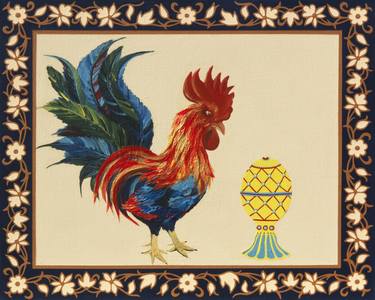 Faberge Egg and the Rooster (Kurochka Ryaba) | Acrylic on Canvas | 50x60 cm | 2020 thumb