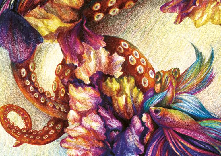 Original Other Floral Drawing by Elena Schaefer