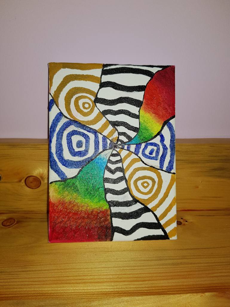 Colourful vortex Painting by Iasmina Draws | Saatchi Art