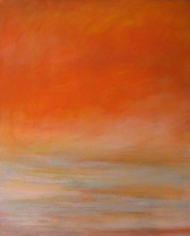 Abstract landscape orange sky thumb