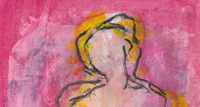 Original Abstract Expressionism Body Painting by Corinne Gegot
