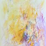 Joyful abstract painting by corinne gegot
