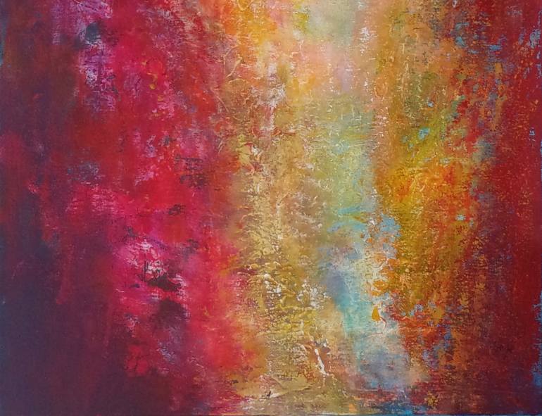 Colorful Original Artwork Painting By Corinne Gegot 