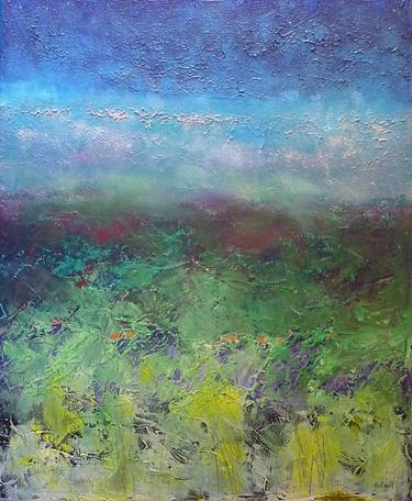 Original Abstract Landscape Paintings by corinne gegot