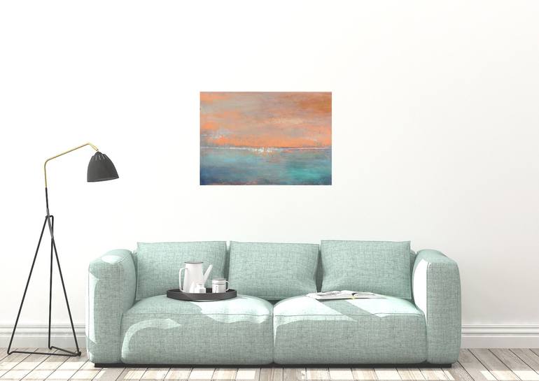 Original Abstract Seascape Painting by corinne gegot