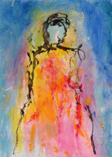 Original Abstract Expressionism Women Paintings by corinne gegot