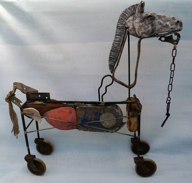 Original Surrealism Horse Sculpture by Richard Shaw