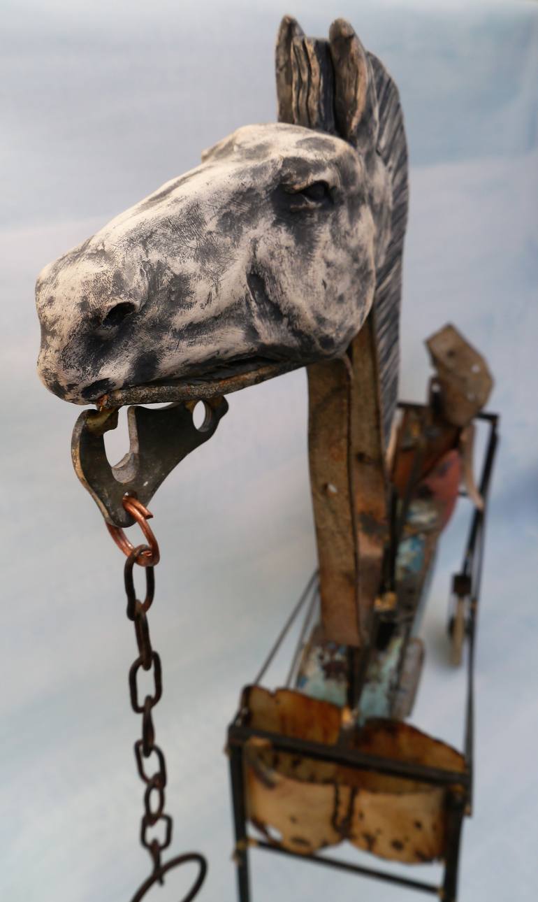 Original Surrealism Horse Sculpture by Richard Shaw