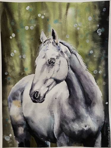 Print of Fine Art Horse Paintings by Anna Vecherskaia