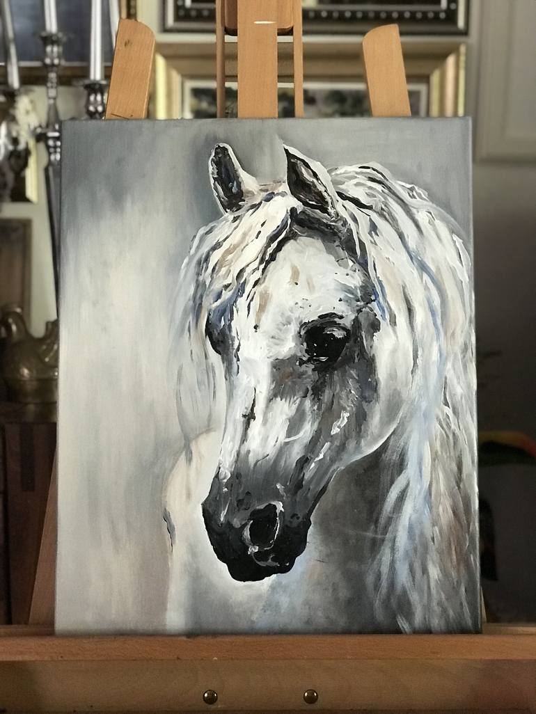 Original Realism Animal Painting by Anna Vecherskaia