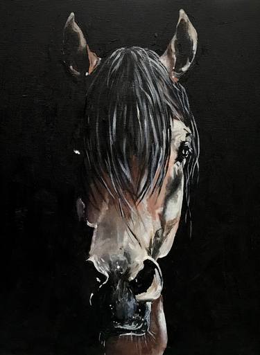 Print of Horse Paintings by Anna Vecherskaia