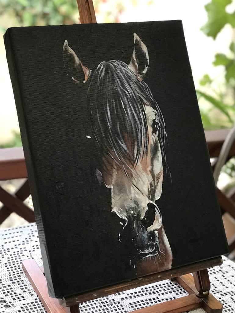 Original Horse Painting by Anna Vecherskaia